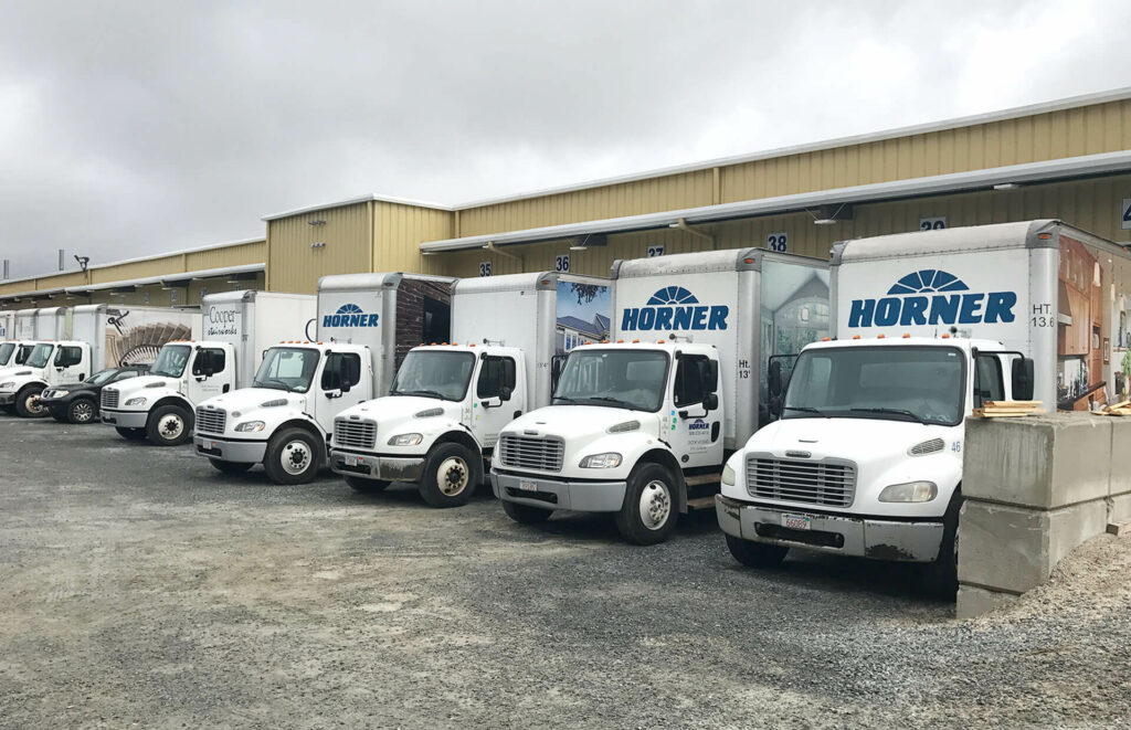 Photo of delivery trucks