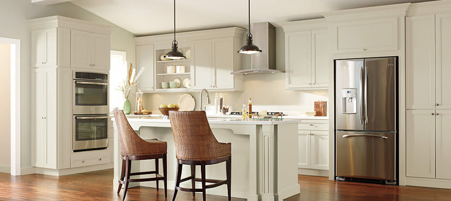 Photo of a white kitchen