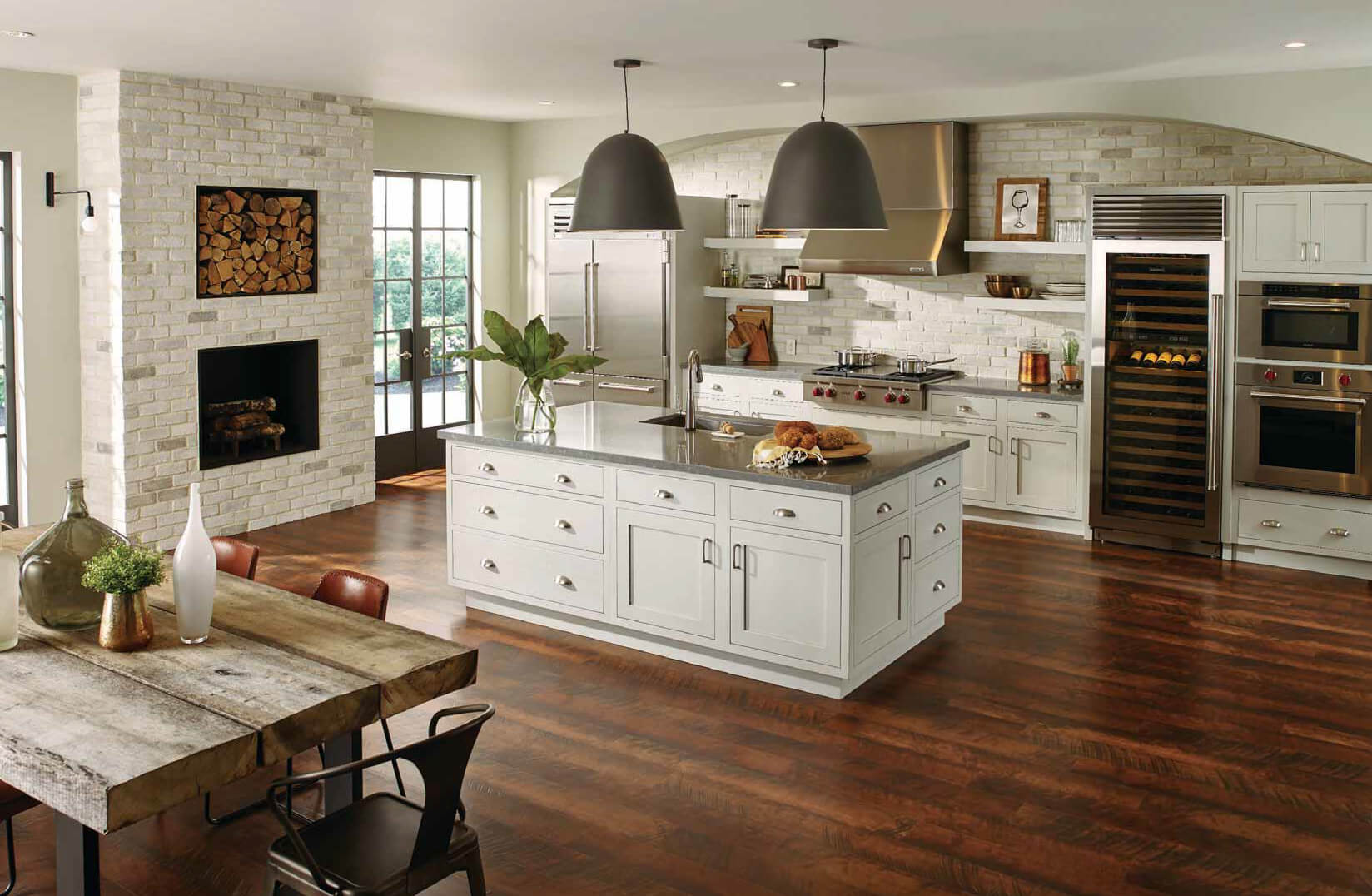 Photo of a white kitchen