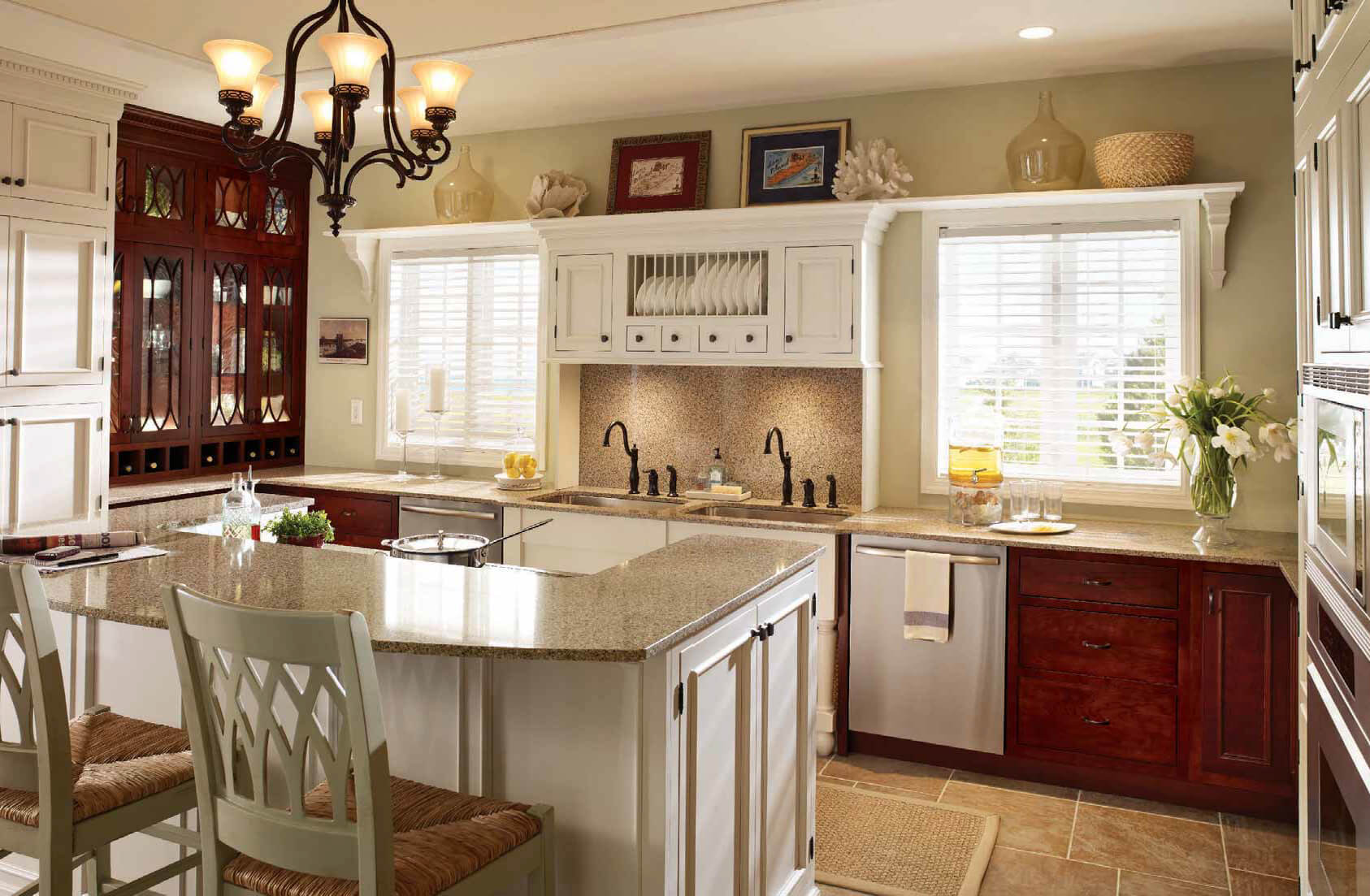 Photo of a white kitchen